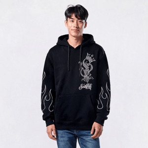 Young Mens SOUTHPOLE(R) Rhinestone Flames Hoodie