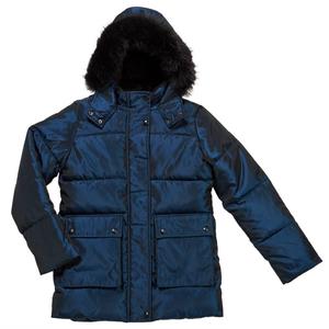 Girls (7-16) Kensie Girl Iridescent Faux Fur Hooded Puffer Coat alternate view