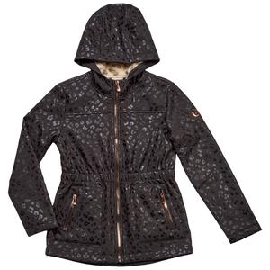 Girls (7-16) Kensie Girl Leopard Faux Fur Lined Softshell Jacket