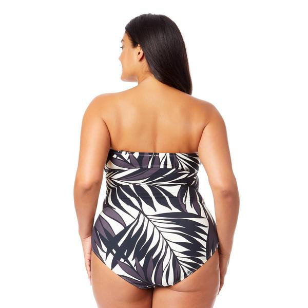 Plus Size Anne Cole Palm Chic Twist Shirred One Piece Swimsuit alternate view