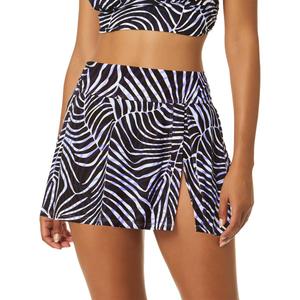Womens Anne Cole Shadow Palm Side Slit Swim Skirt