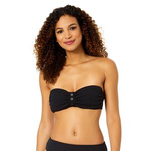 Womens Anne Cole Luna Snap Front Bandeau Bikini Swim Top