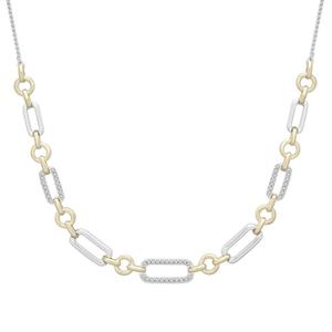 Two-Tone Lab-Grown Diamond Paperclip Necklace