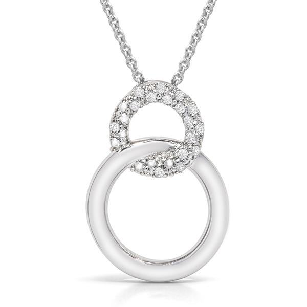 Nova Star(R) Sterling Silver Lab Grown Diamond Circle Pendant