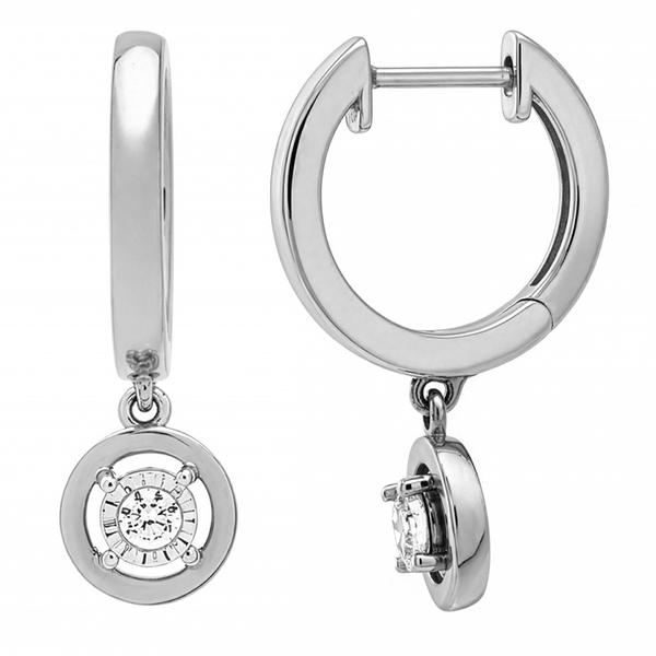 Sterling Silver 1/4ctw. Lab Grown Diamond Leverback Earrings