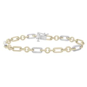 Two-Tone Lab-Grown Diamond Paperclip Bracelet