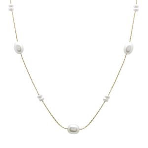 Precious Elegance(tm) 14kt. Gold Plated Pearl Beaded Necklace