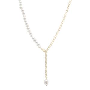 Precious Elegance(tm) Gold Plated Pearl Collar Y-Necklace
