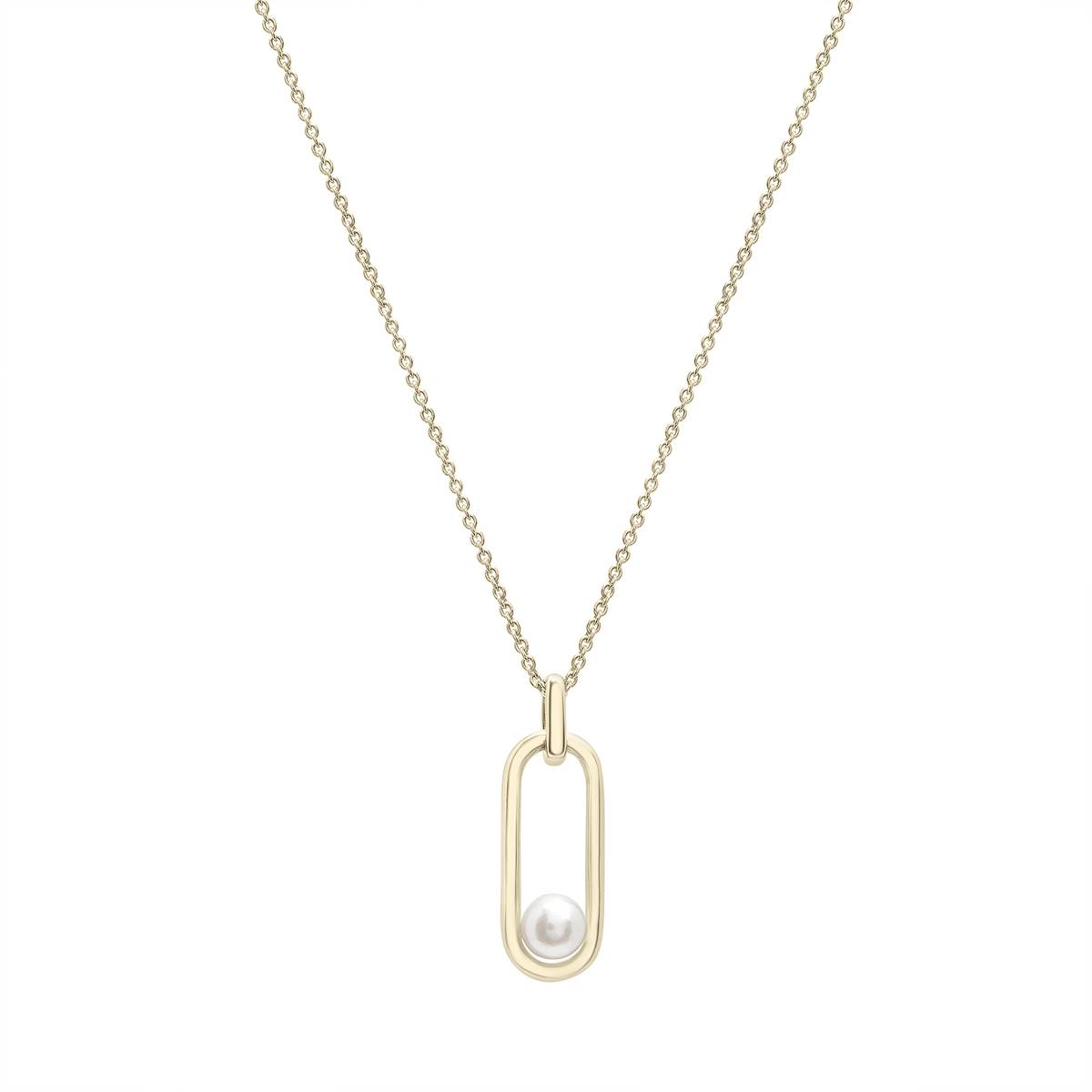 Precious Elegance(tm) Gold Plated Silver Paper Clip Pendant