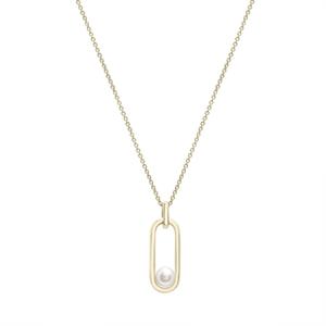 Precious Elegance(tm) Gold Plated Silver Paper Clip Pendant