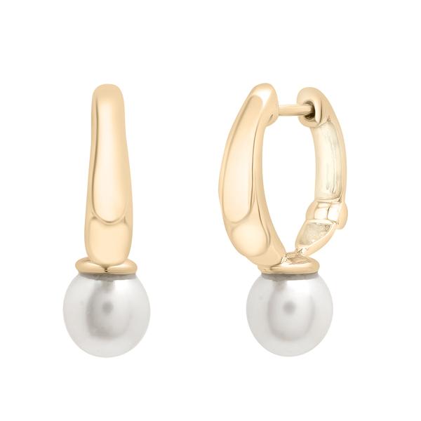 Diamond Classics(tm) Prl Huggie Hoops
