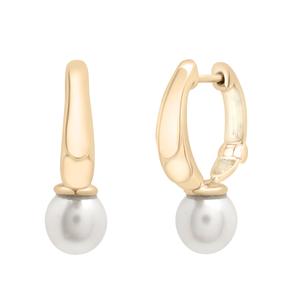 Diamond Classics(tm) Prl Huggie Hoops