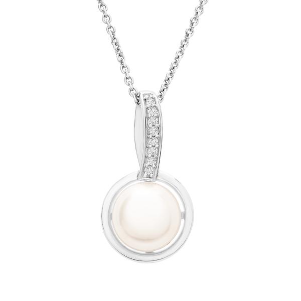 Gemstone Classics(tm) Sterling Silver 1/5ctw. Pearl Pendant