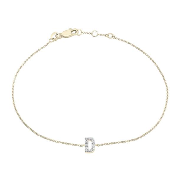 Diamond Classics(tm) 1/20ctw. Diamond Initial D Bracelet