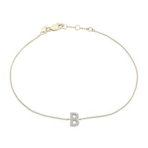 Diamond Classics(tm) 1/20ctw. Diamond Initial B Bracelet