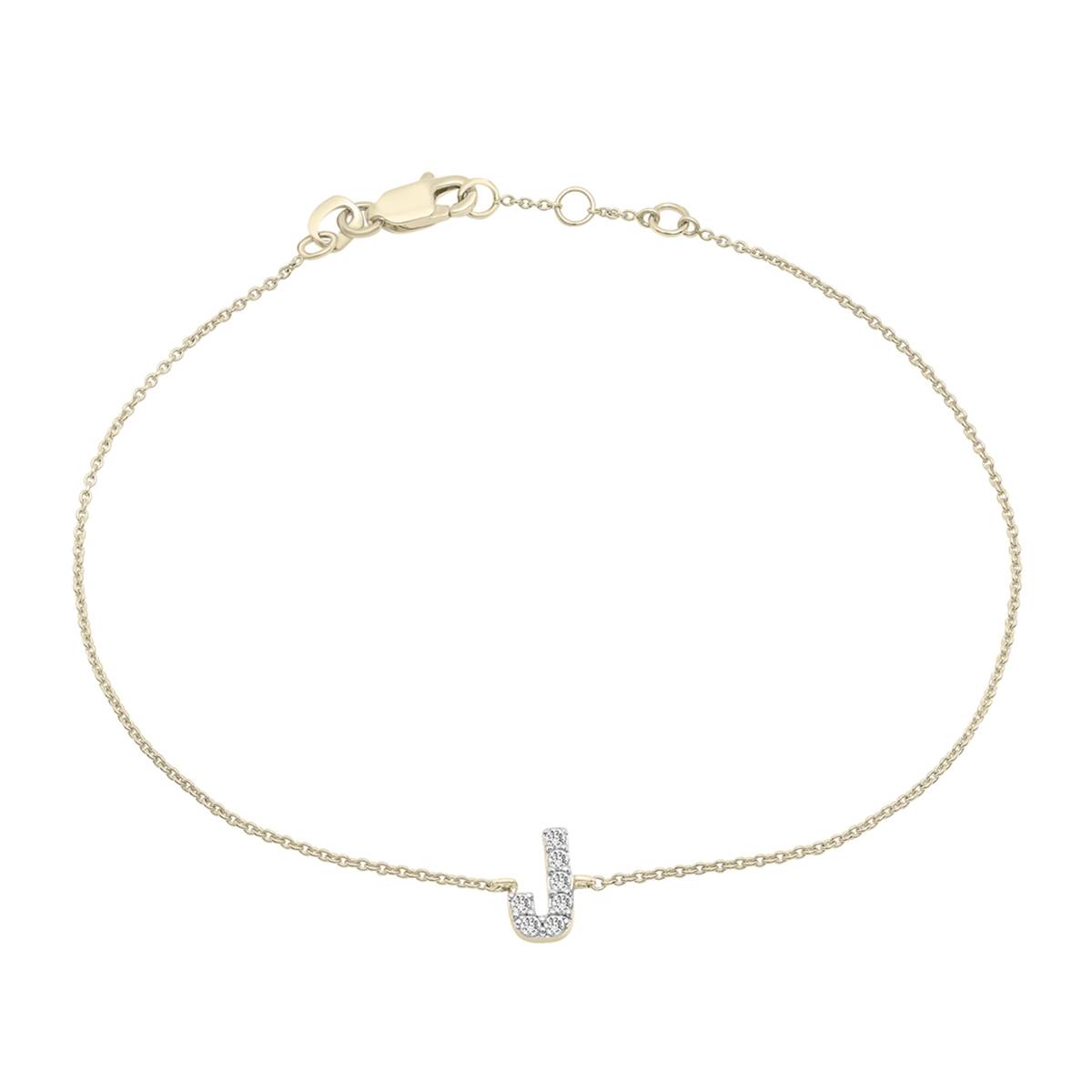 Diamond Classics(tm) 1/20ctw. Diamond Initial J Bracelet