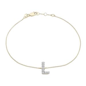 Diamond Classics(tm) 1/20ctw. Diamond Initial L Bracelet