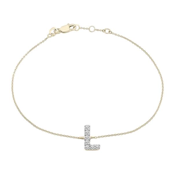 Diamond Classics(tm) 1/20ctw. Diamond Initial L Bracelet