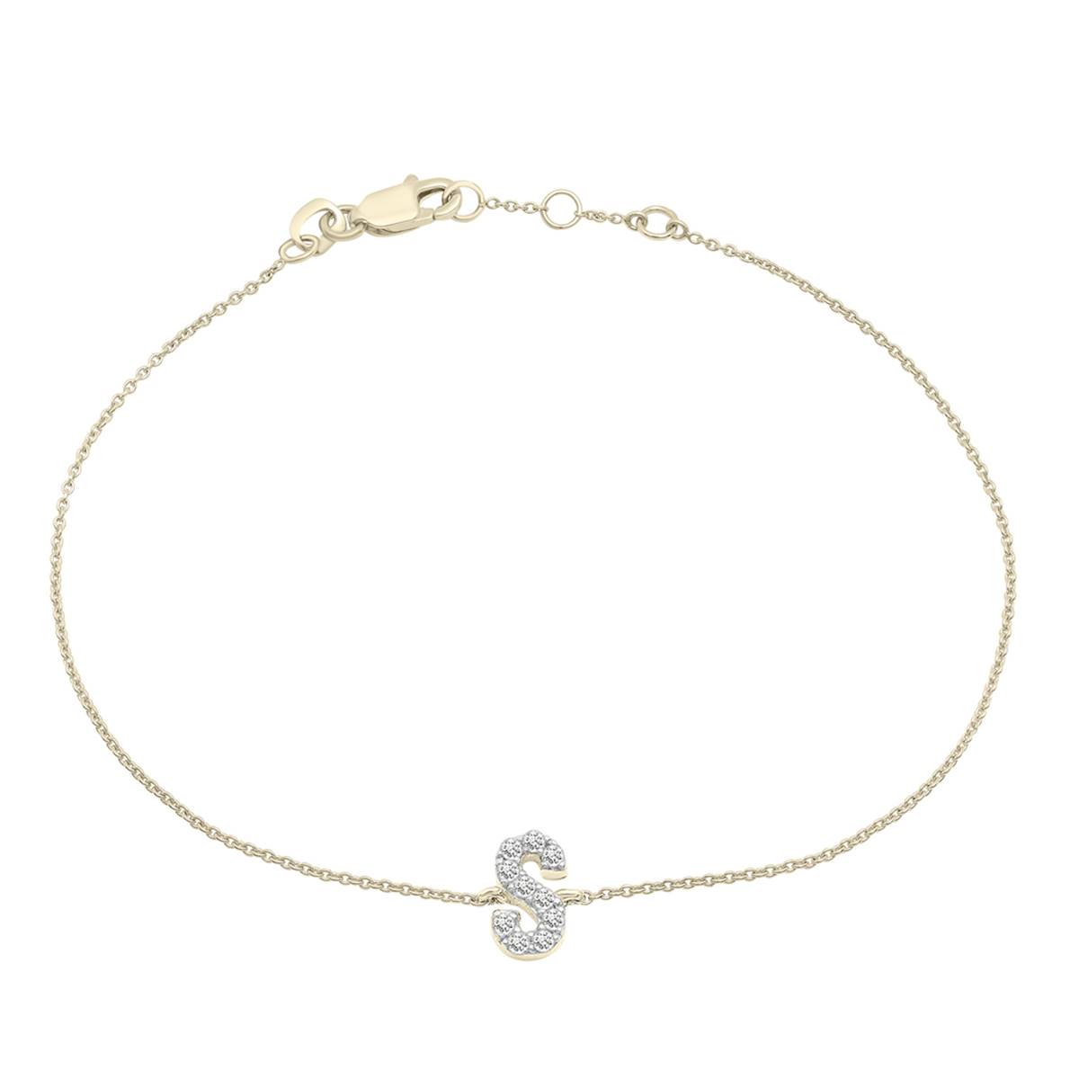 Diamond Classics(tm) 1/20ctw. Diamond Initial S Bracelet