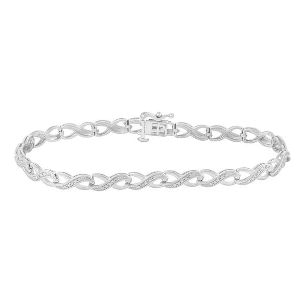 Diamond Classics(tm) Gold Plated 1/10ctw. Infinity Bracelet
