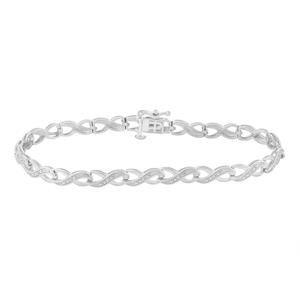 Diamond Classics(tm) Gold Plated 1/10ctw. Infinity Bracelet
