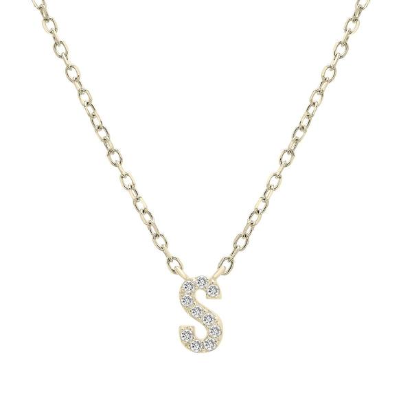 Diamond Classics(tm) 1/20ctw. Diamond Initial S Necklace