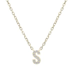 Diamond Classics(tm) 1/20ctw. Diamond Initial S Necklace