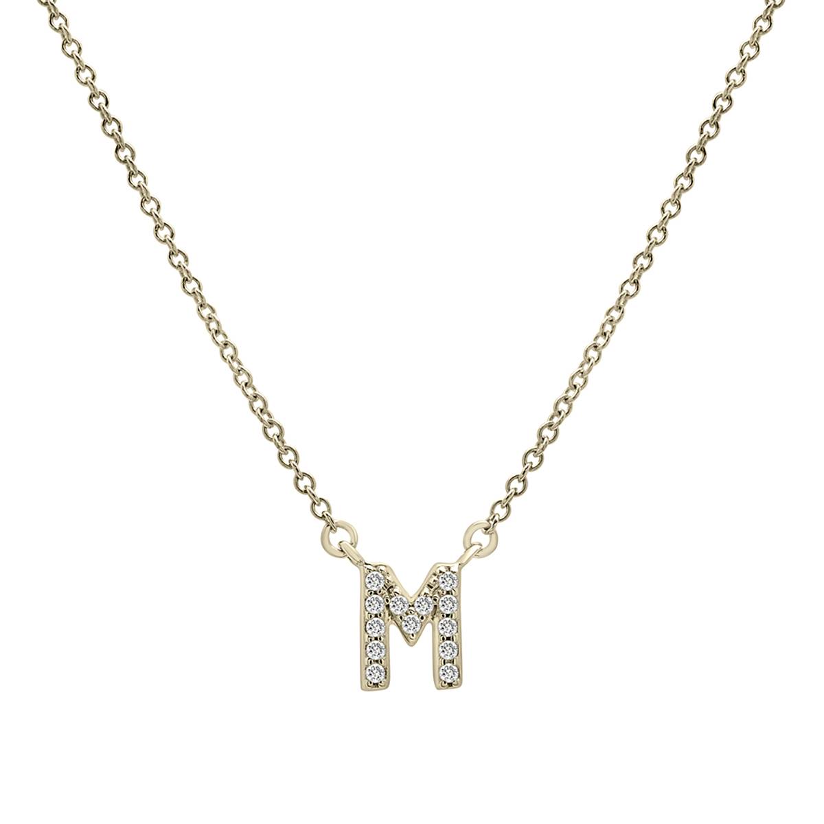 Diamond Classics(tm) 1/20ctw. Diamond Initial M Necklace