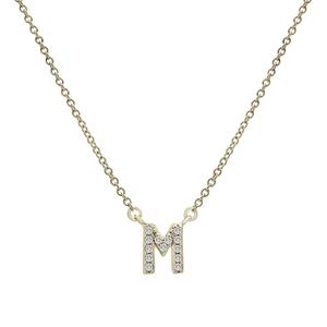 Diamond Classics(tm) 1/20ctw. Diamond Initial M Necklace