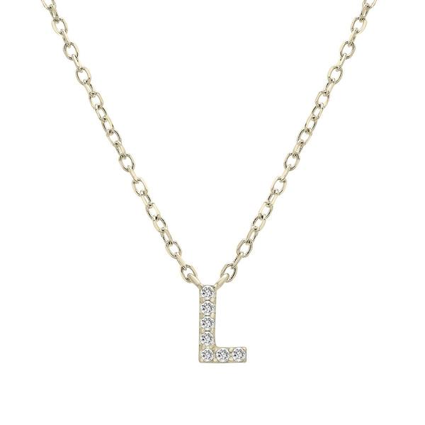 Diamond Classics(tm) 1/20ctw. Diamond Initial L Necklace