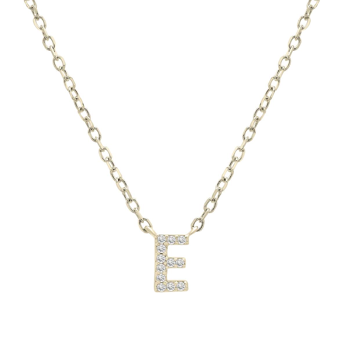 Diamond Classics(tm) 1/20ctw. Diamond Initial E Necklace