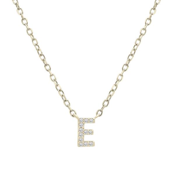 Diamond Classics(tm) 1/20ctw. Diamond Initial E Necklace