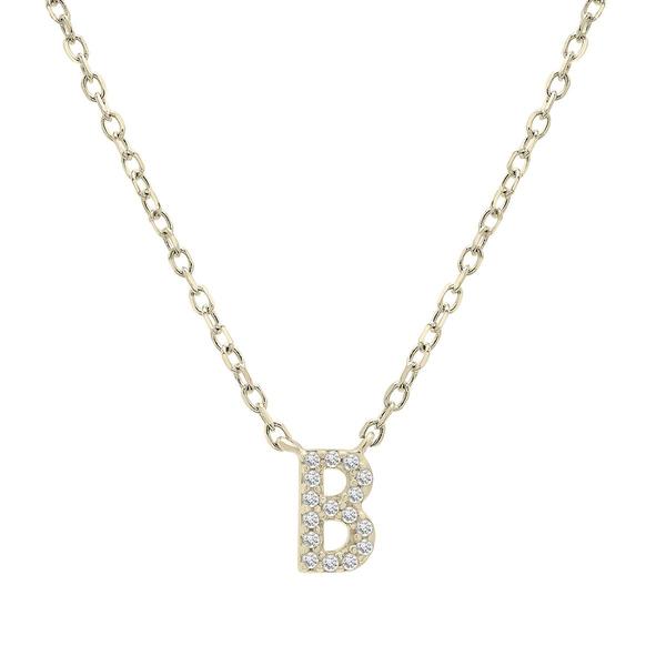 Diamond Classics(tm) 1/20ctw. Diamond Initial B Necklace