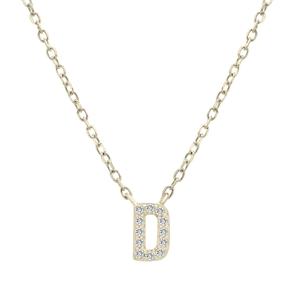 Diamond Classics(tm) 1/20ctw. Diamond Initial D Necklace