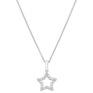 Diamond Classics(tm) Sterling Silver 1/20ctw. Diamond Star Pendant alternate view