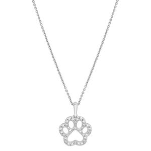 Diamond Classics(tm) Sterling Silver 1/20ctw. Diamond Paw Pendant alternate view
