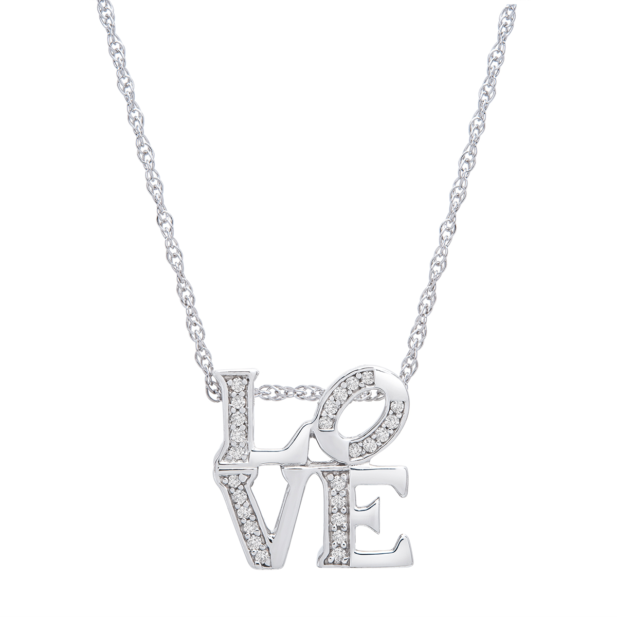 Eternal Promise(tm) Sterling Silver 1/10ctw. Love Pendant