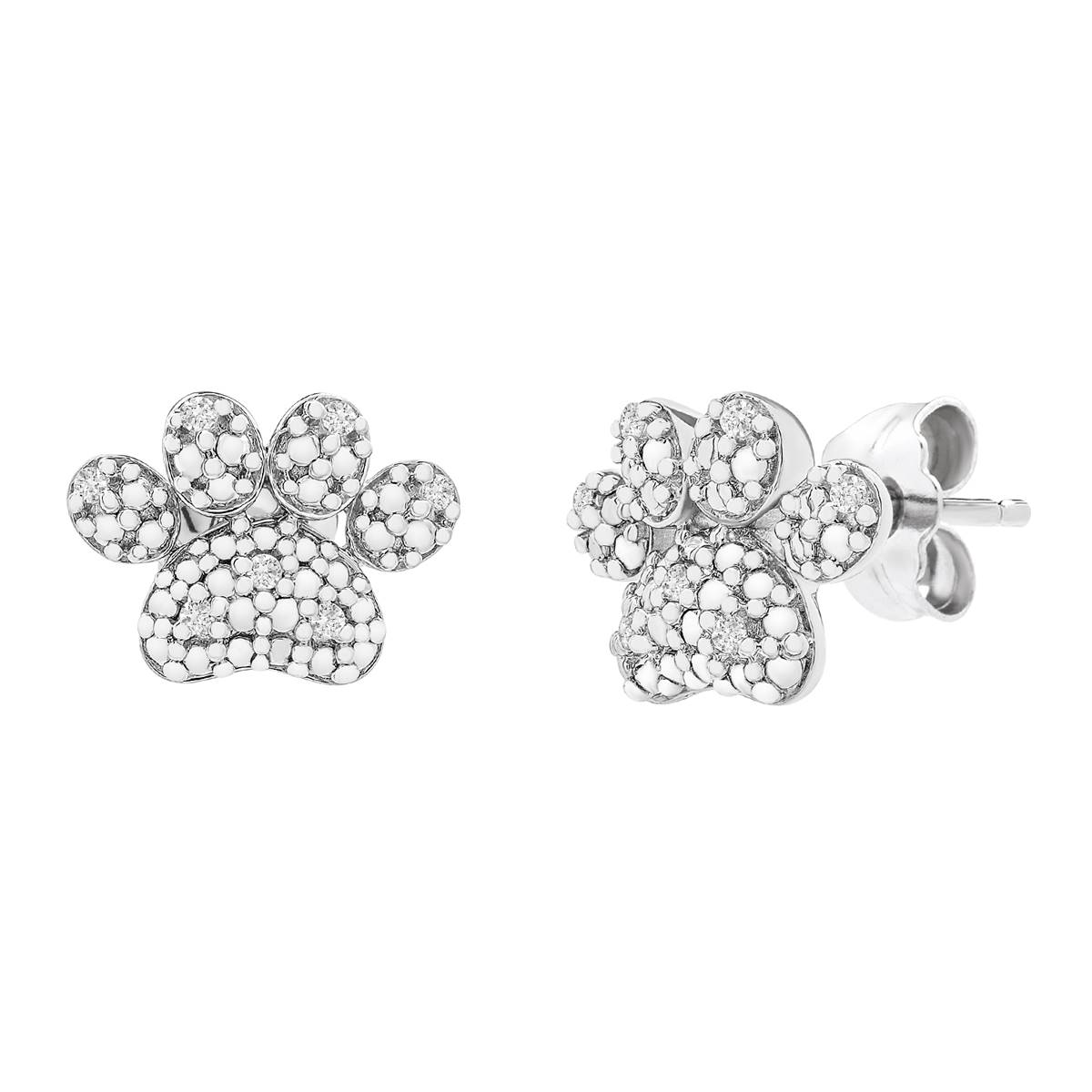 Diamond Classics(R) 1/20ctw. Diamond Dog Paws Stud Earrings