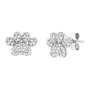 Diamond Classics(tm) 1/20ctw. Diamond Dog Paws Stud Earrings