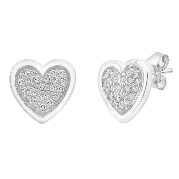 Diamond Classics(tm) 1/20ctw. Heart Shape Stud Earrings