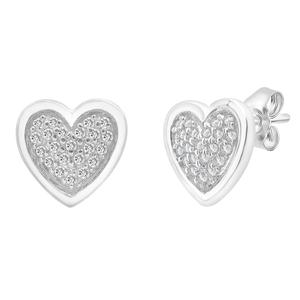Diamond Classics(tm) 1/20ctw. Heart Shape Stud Earrings