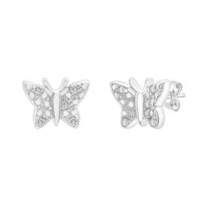 Diamond Classics(tm) 1/20ctw. Butterfly Shape Stud Earrings