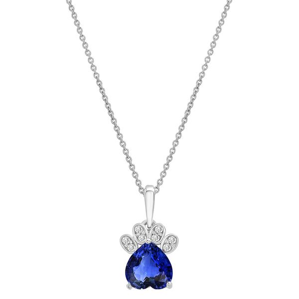 Gemstone Classics(tm) Created Sapphire Paw Pendant