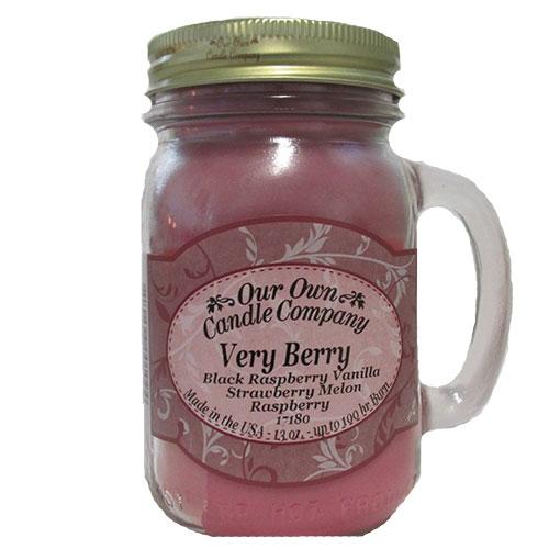 Our Own Candle Company 13oz. Very Berry Large Mason Jar Candle
