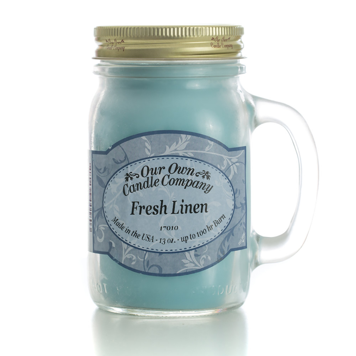 Our Own Candle Linen 13.5oz. Mason Jar Candle
