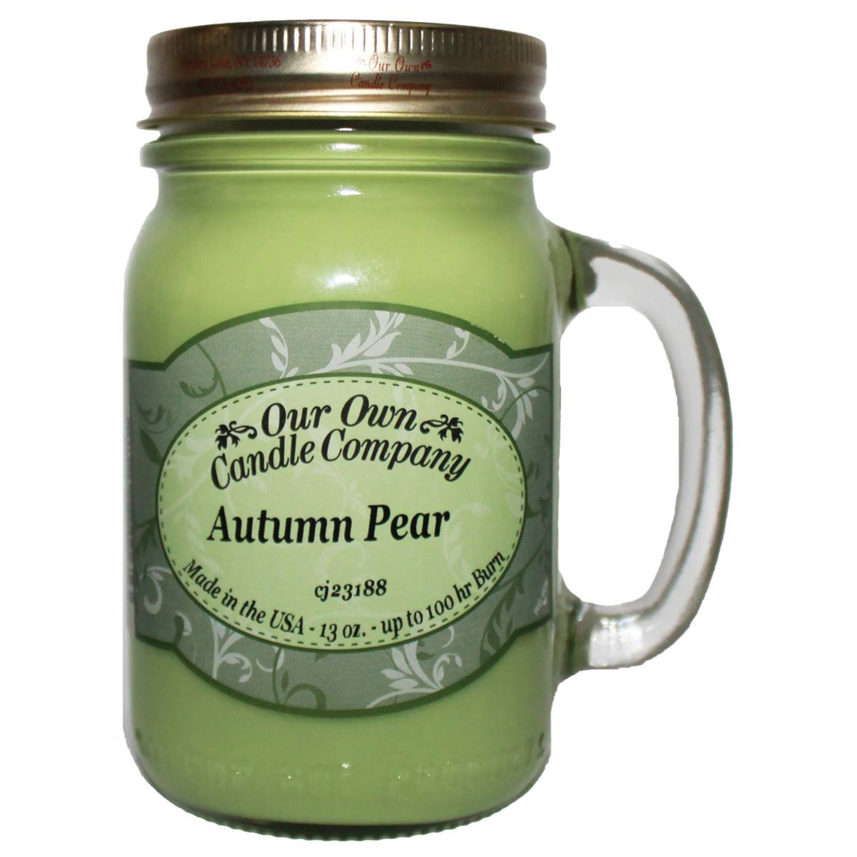 Our Own Candle Company Large Autumn Pear Mason Jar Candle