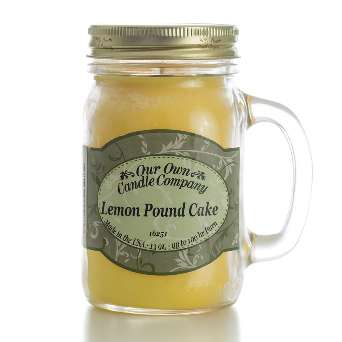 Our Own Candle Company Lemon Pound Cake 13oz. Mason Jar Candle