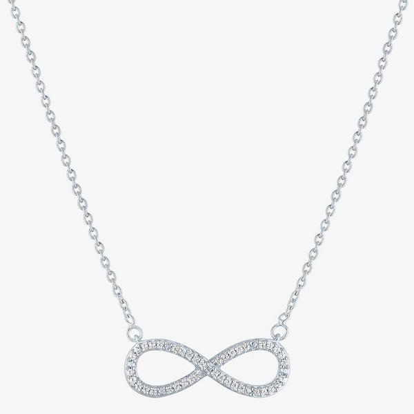 Nova Star(R) Sterling Silver Lab Grown Diamond Infinity Pendant