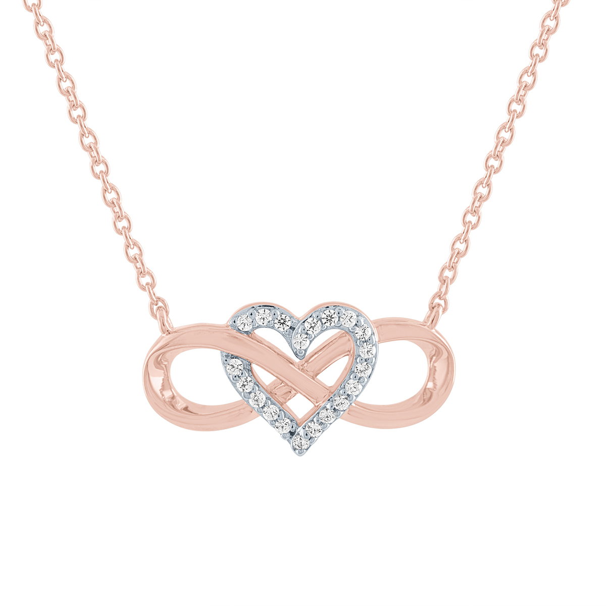 Nova Star(R) Lab Grown Diamond Heart Infinity Necklace