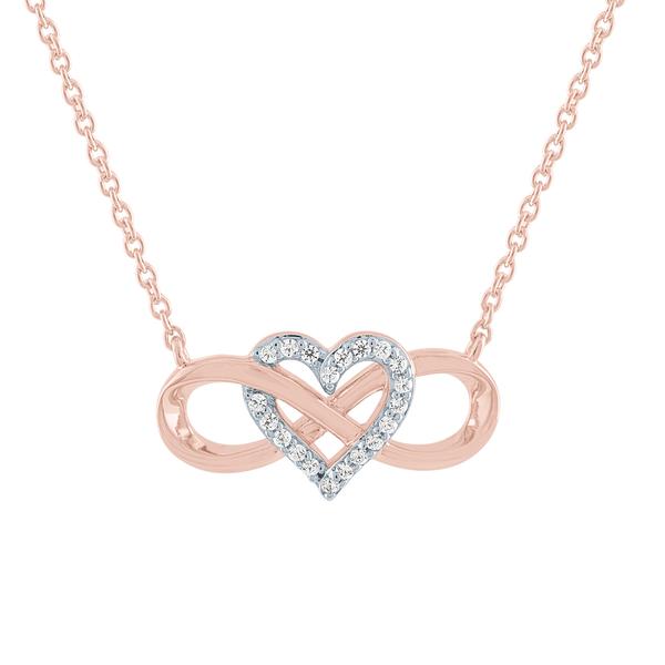 Nova Star(R) Lab Grown Diamond Heart Infinity Pendant Necklace